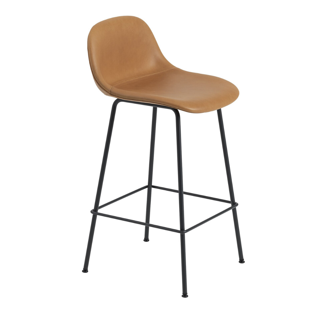 MuutoFiber Bar Stool with Backrest - Tube Base - Batten Home