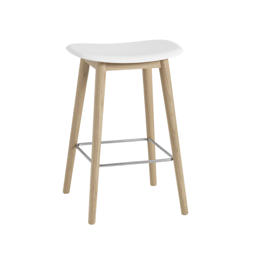 MuutoFiber Counter Stool - Wood Base - Batten Home