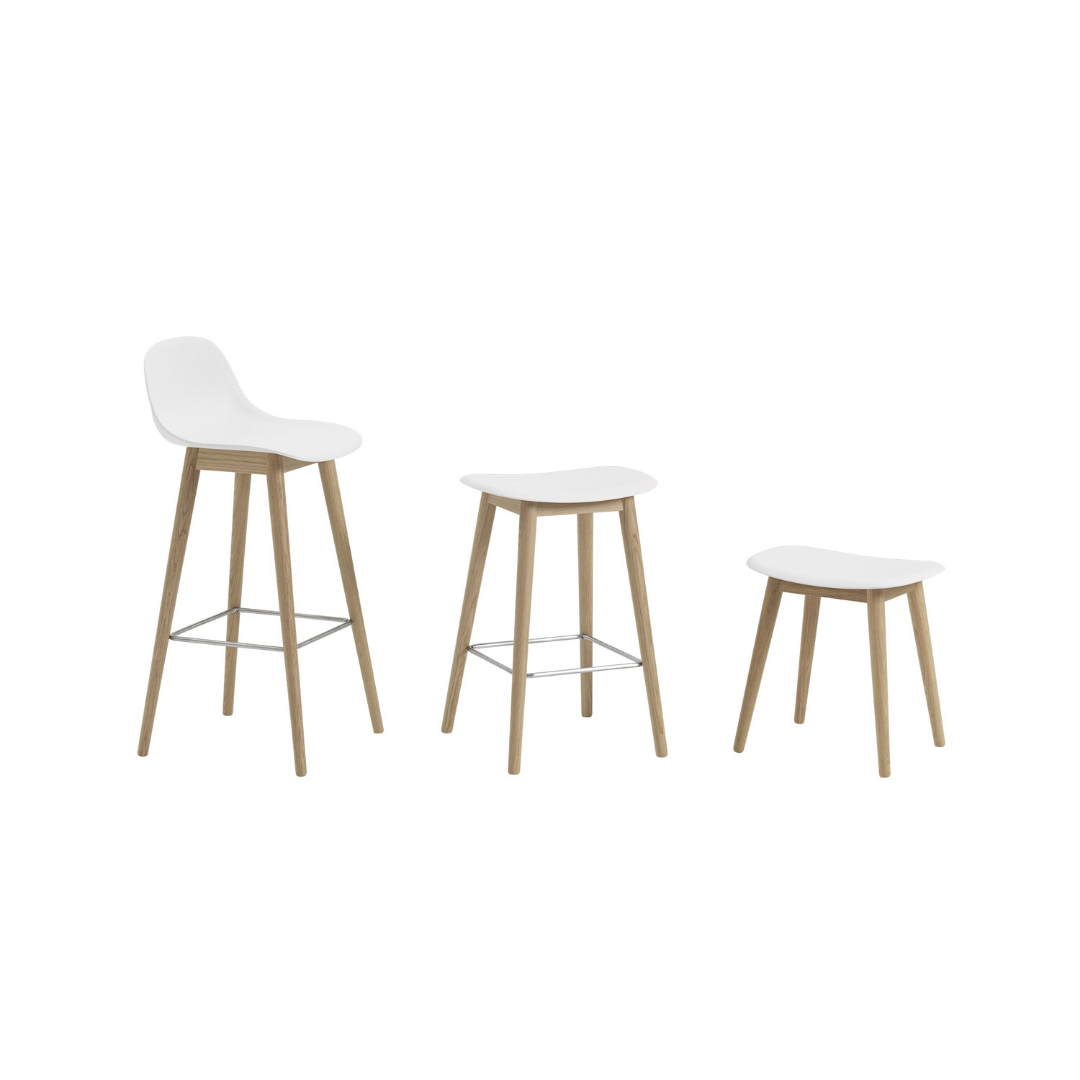 MuutoFiber Counter Stool - Wood Base - Batten Home