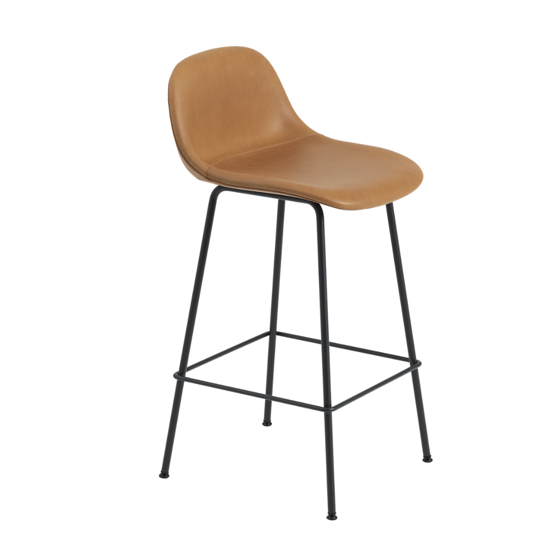 MuutoFiber Counter Stool with Backrest - Tube Base - Batten Home