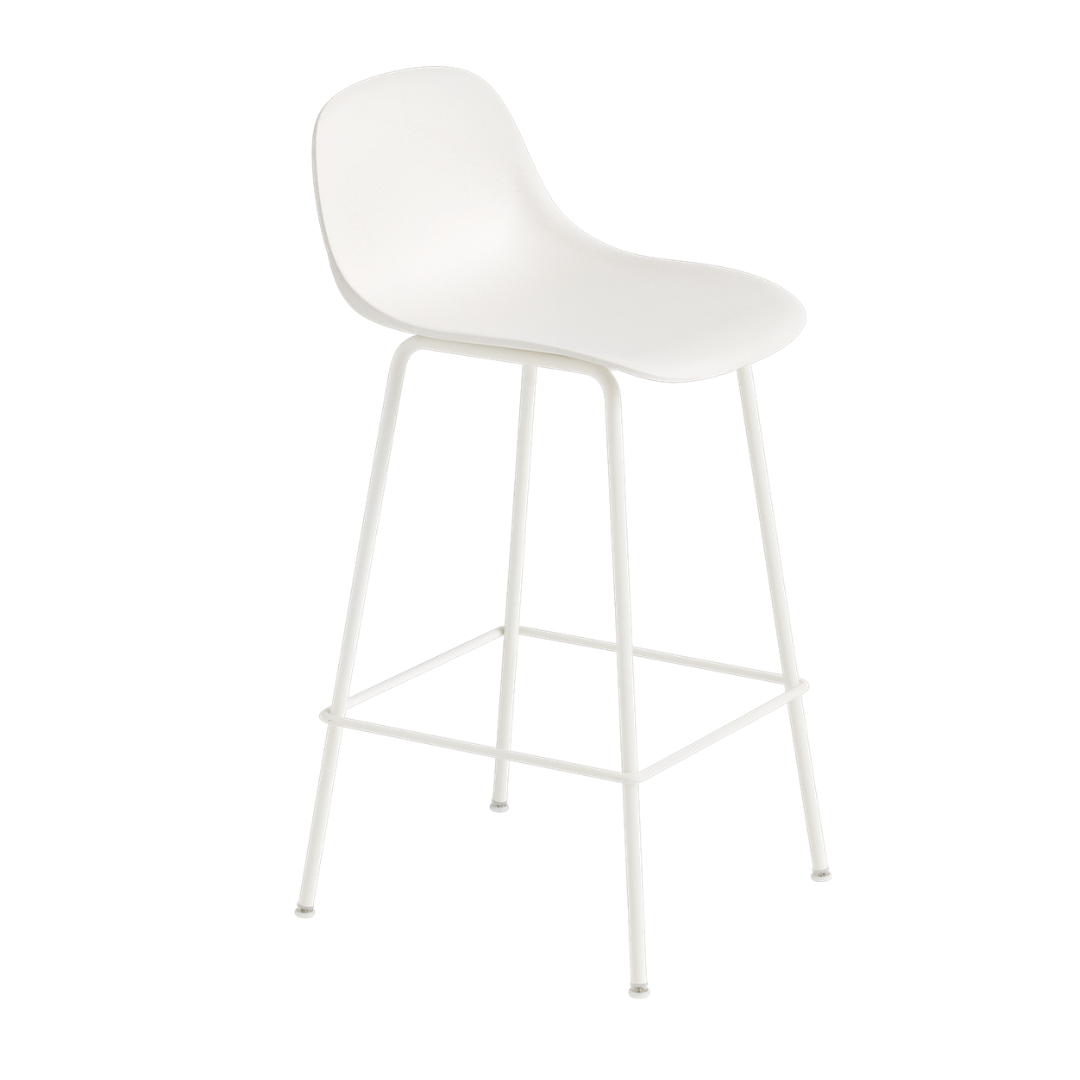 MuutoFiber Counter Stool with Backrest - Tube Base - Batten Home