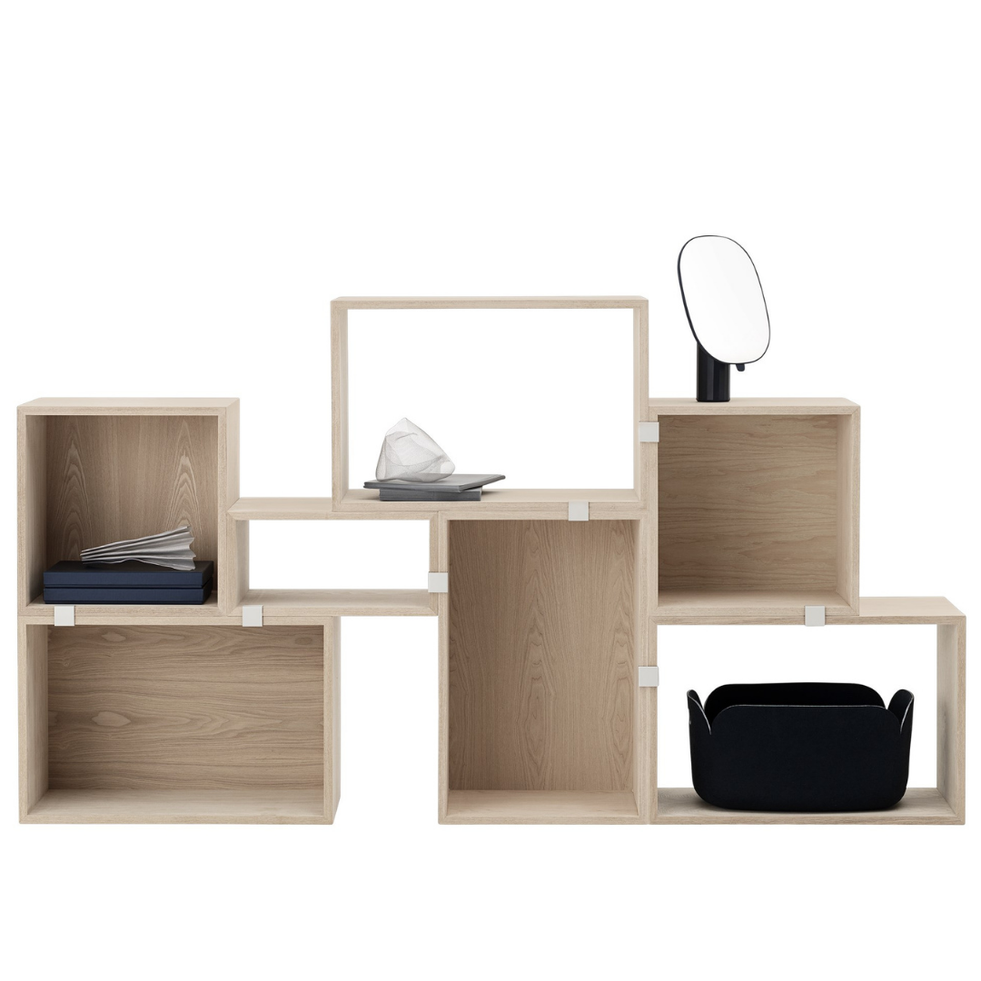 The Stacked Storage System in Configuration Three by MUUTO is a thoughtfully curated product using the Stacked Storage System Collection. Individually, the Stacked Storage System can be modified in endless ways to create and aesthetically pleasing storage solution in any space needed.