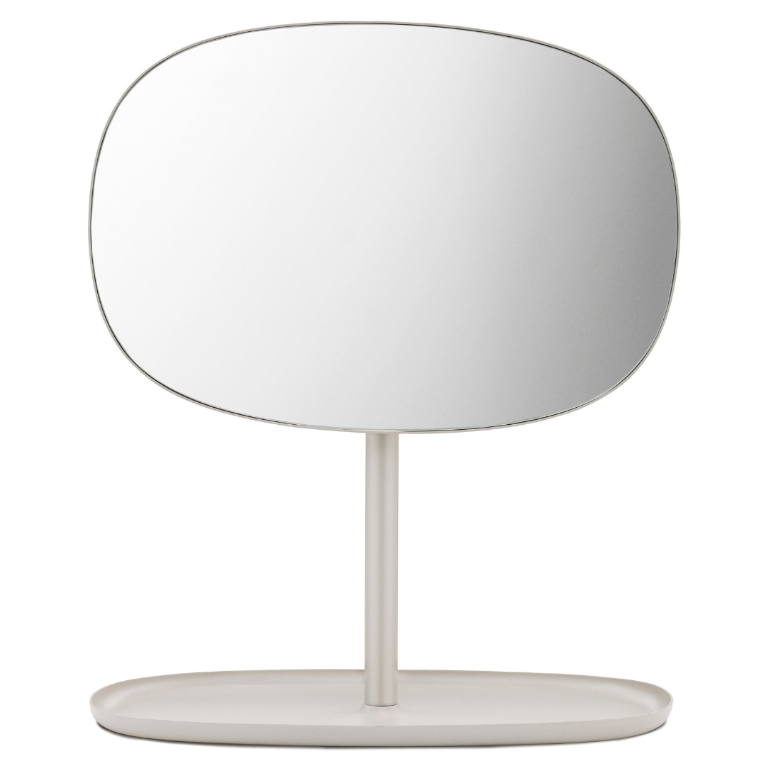 The Flip Mirror by Normann Copenhagen was created in collaboration with Javier Moreno Studio as a beautifully simplistic table mirror that can be rotated 360 degrees. We appreciate the organic shape the mirror takes on, which is amplified by the easy flow of movement expressed when turning the mirror as needed.