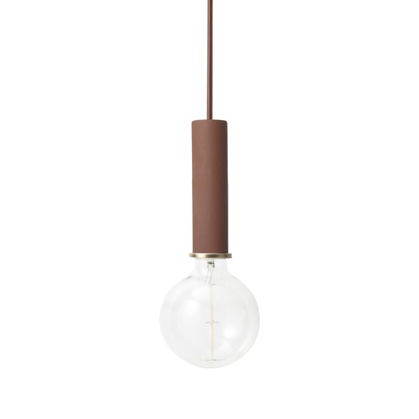 Socket Pendant High Red Brown