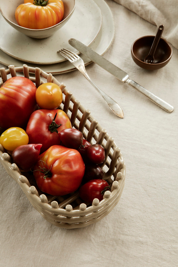 Oval Ceramic Basket